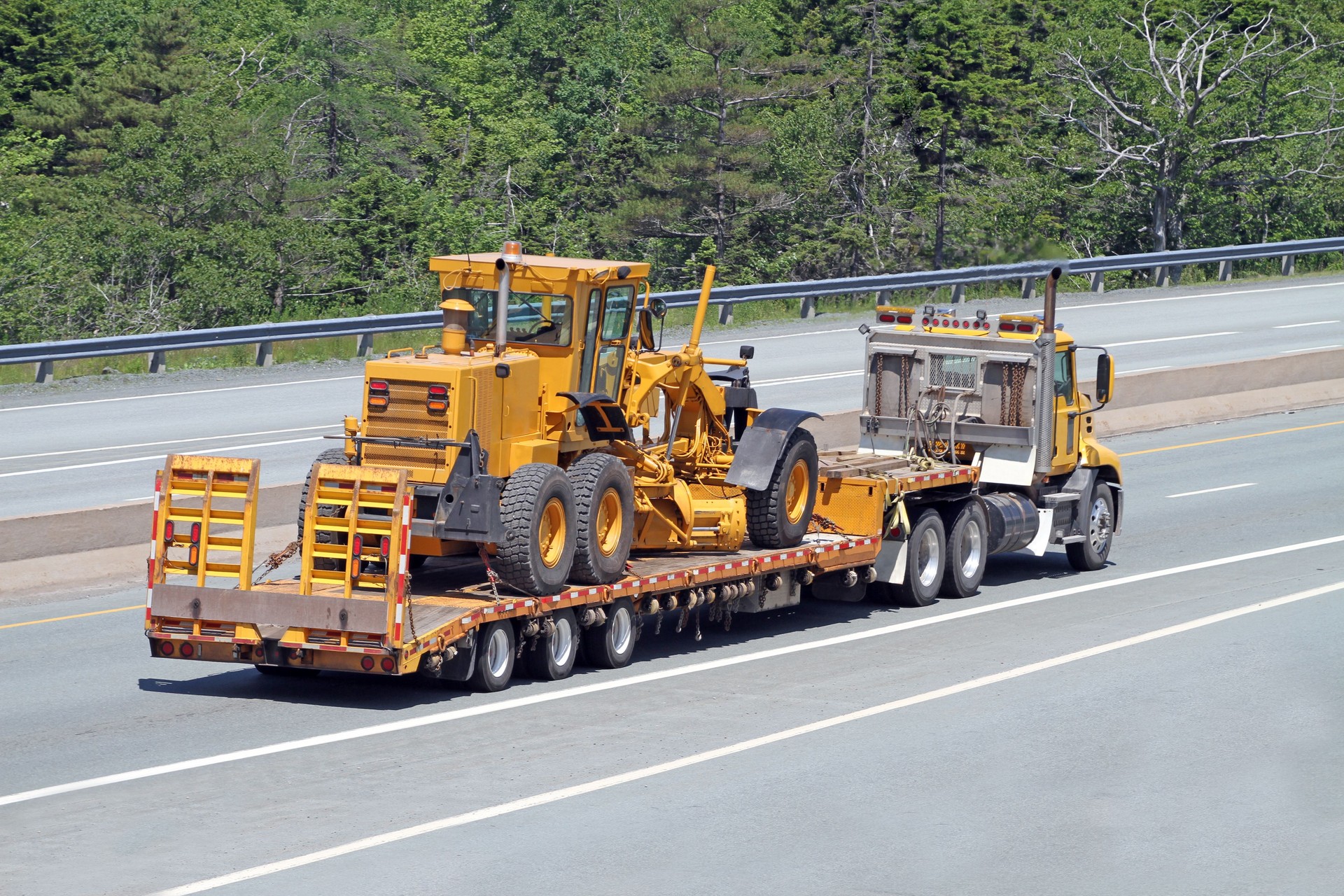 Transporting A Road Grader